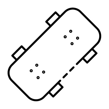 Child skateboard icon. Outline child skateboard vector icon for web design isolated on white backgroundのイラスト素材