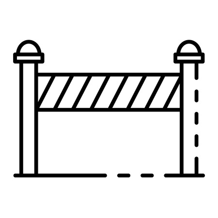 Construction barrier icon. Outline construction barrier vector icon for web design isolated on white backgroundのイラスト素材