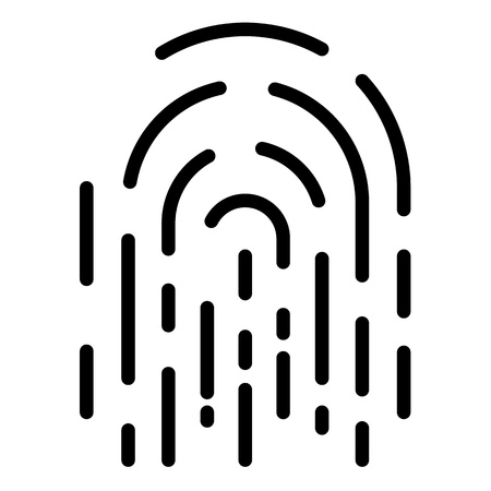 Police fingerprint icon, outline styleのイラスト素材