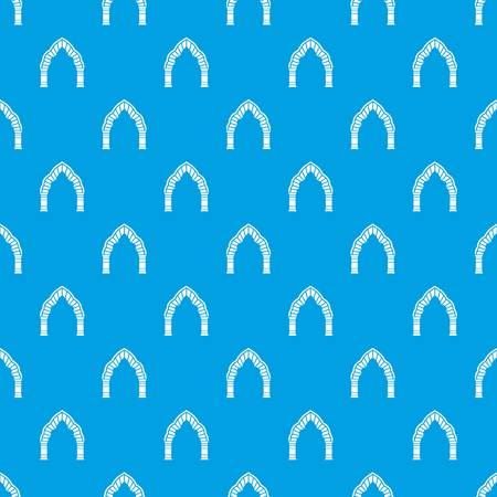Round arch pattern vector seamless blueのイラスト素材