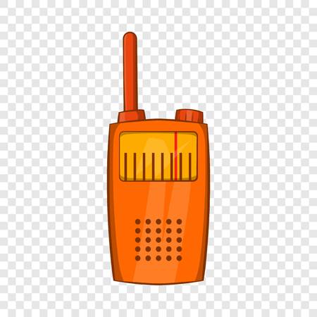 Orange portable handheld radio iconのイラスト素材