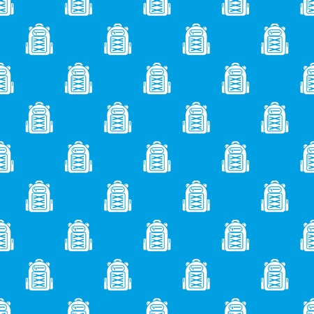 Backpack student pattern vector seamless blueのイラスト素材