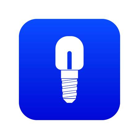 Light bulb icon digital blue for any design isolated on white vector illustrationのイラスト素材