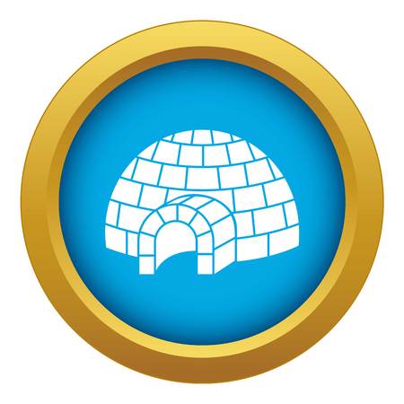 Igloo icon blue vector isolated on white background for any design