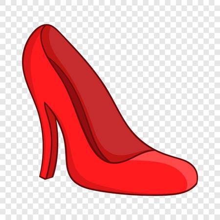 Red women shoes icon, cartoon styleのイラスト素材