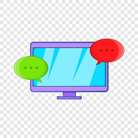 Messages on computer icon, cartoon styleのイラスト素材
