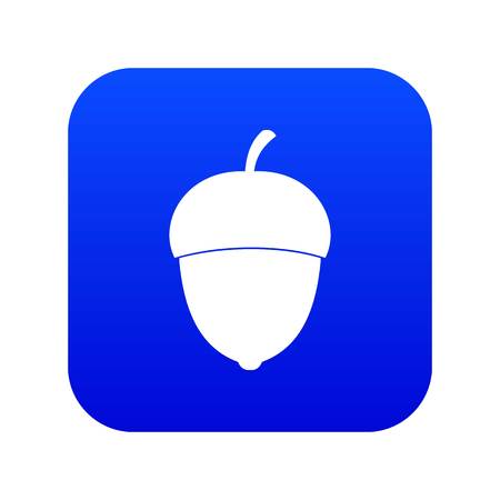 Acorn icon digital blueのイラスト素材