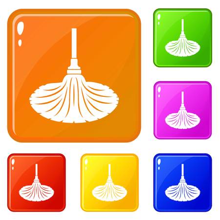 Sweeping icons set vector colorのイラスト素材
