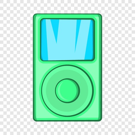 Mp3 player icon in cartoon style on a background for any web designのイラスト素材