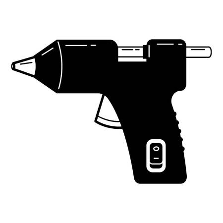Glue pistol icon. Simple illustration of glue pistol vector icon for web design isolated on white backgroundのイラスト素材