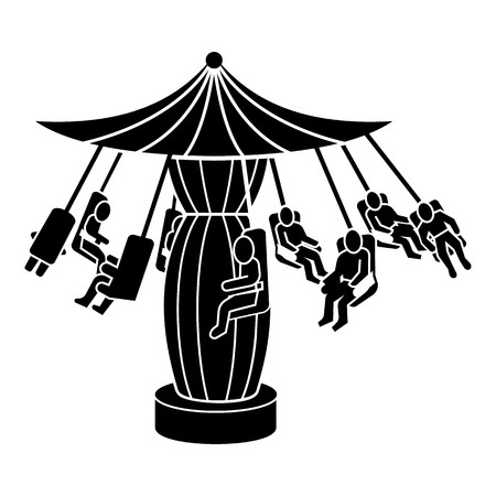 Carousel icon. Simple illustration of carousel vector icon for web design isolated on white backgroundのイラスト素材