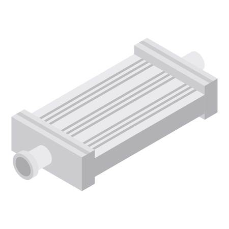 Car metal radiator icon. Isometric of car metal radiator vector icon for web design isolated on white backgroundのイラスト素材