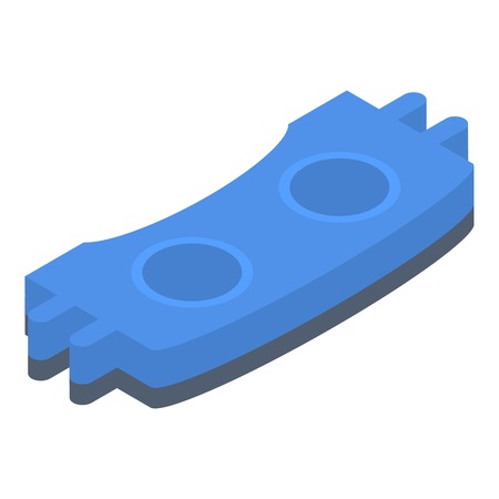 Car brake pad icon. Isometric of car brake pad vector icon for web design isolated on white backgroundのイラスト素材