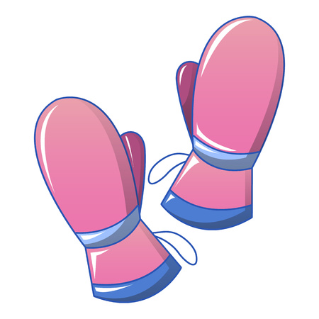 Winter gloves icon, cartoon styleのイラスト素材