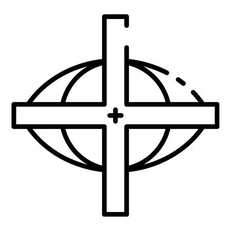 Eye sight correction icon. Outline eye sight correction vector icon for web design isolated on white backgroundのイラスト素材