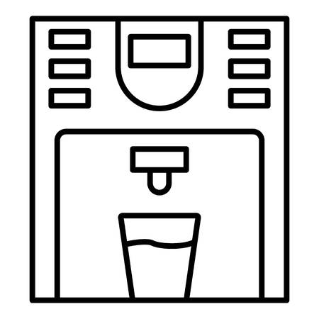 Plastic water cooler icon. Outline plastic water cooler vector icon for web design isolated on white backgroundのイラスト素材