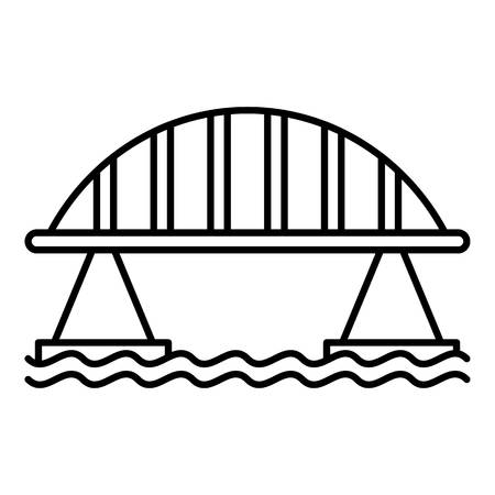Viaduct bridge icon, outline styleのイラスト素材