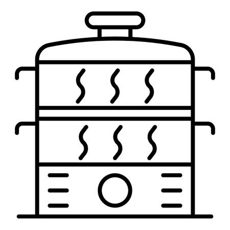 Steamer icon, outline styleのイラスト素材