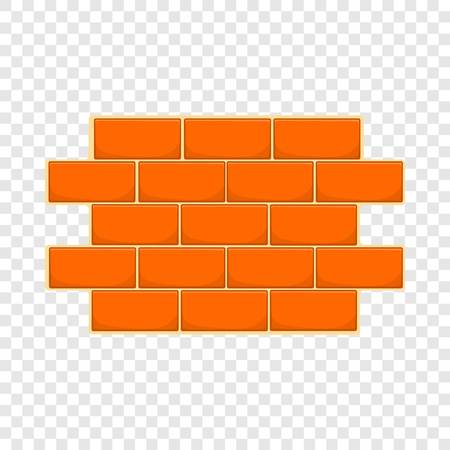 Wall of bricks icon in cartoon style isolated on background for any web designのイラスト素材