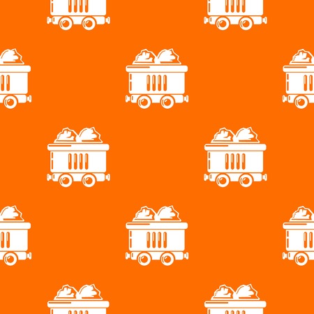 Coal car pattern vector orangeのイラスト素材