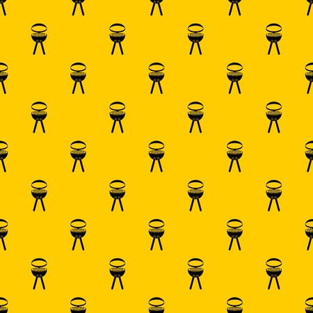 Barbecue grill pattern seamless vector repeat geometric yellow for any designのイラスト素材