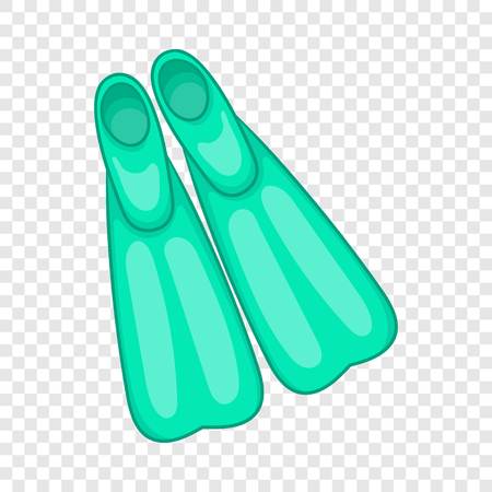 Flippers for diving icon in cartoon style isolated on background for any web designのイラスト素材