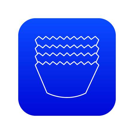 Baking molds icon blue vector isolated on white backgroundのイラスト素材