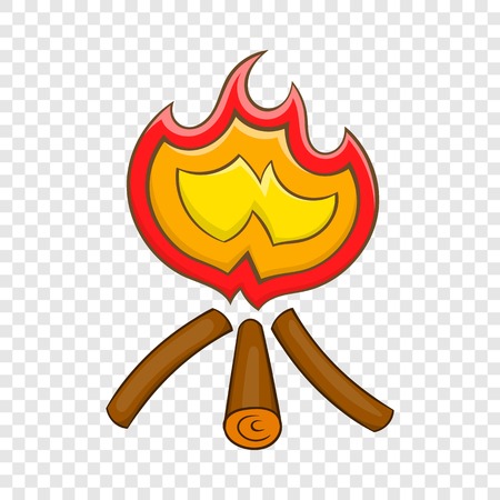 Campfire icon in cartoon styleのイラスト素材