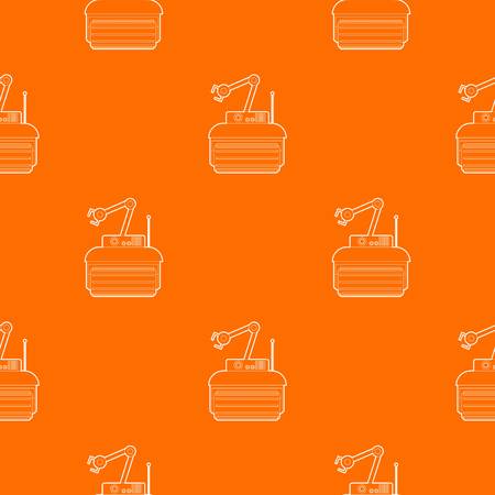 Robot crane pattern vector orangeのイラスト素材