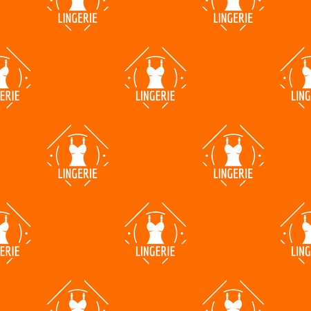 Lingerie pattern vector orangeのイラスト素材