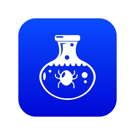 Chemical bug icon blue vectorのイラスト素材