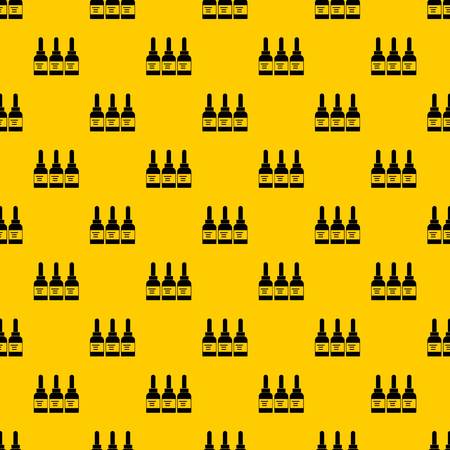 Three tattoo ink bottles pattern seamless vector repeat geometric yellow for any designのイラスト素材