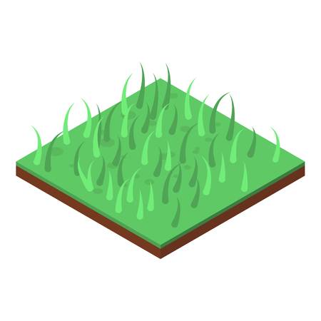 Home grass icon. Isometric of home grass vector icon for web design isolated on white backgroundのイラスト素材