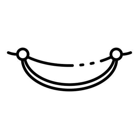 Hammock icon, outline styleのイラスト素材