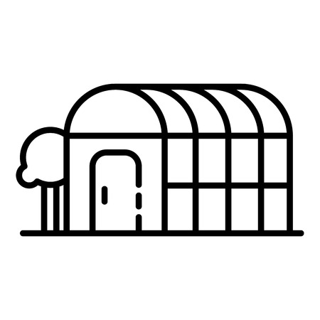 Home greenhouse icon, outline styleのイラスト素材