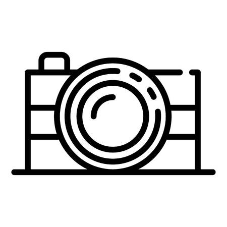 Photo camera icon, outline styleのイラスト素材