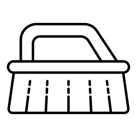 Cleaning brush icon. Outline cleaning brush vector icon for web design isolated on white backgroundのイラスト素材