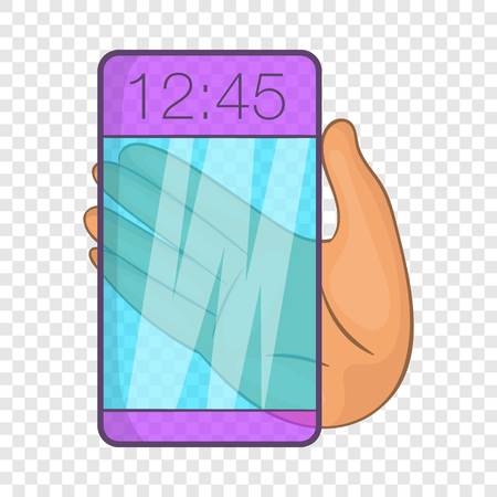 Transparent smartphone icon. Cartoon illustration of smartphone vector icon for web designのイラスト素材