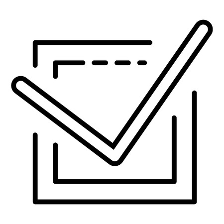Check mark vote icon, outline styleのイラスト素材