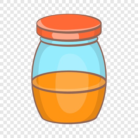 Honey jar icon in cartoon style isolated on background for any web designのイラスト素材