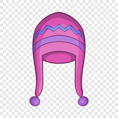 Cute winter hat icon in cartoon style isolated on background for any web designのイラスト素材