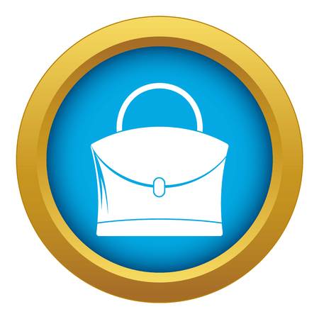 Little woman bag icon blue vector isolatedのイラスト素材