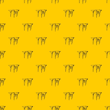 Icicles pattern seamless vector repeat geometric yellow for any designのイラスト素材