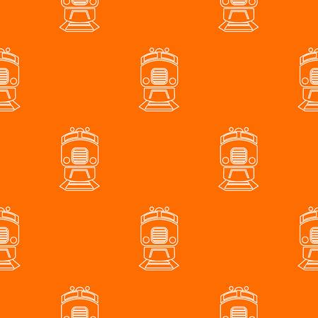 Train pattern vector orangeのイラスト素材