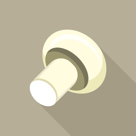 Champignon mushroom icon, flat styleのイラスト素材