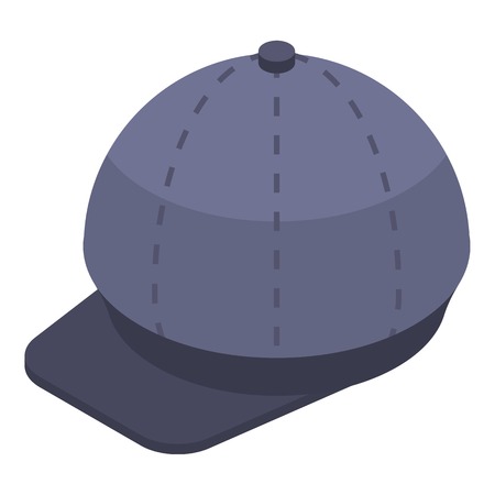 Postman cap icon, isometric styleのイラスト素材