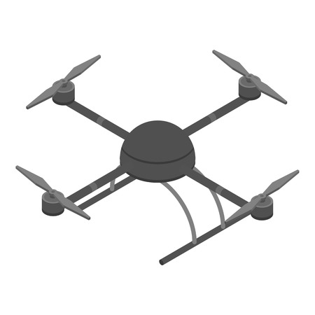 Delivery drone icon, isometric styleのイラスト素材