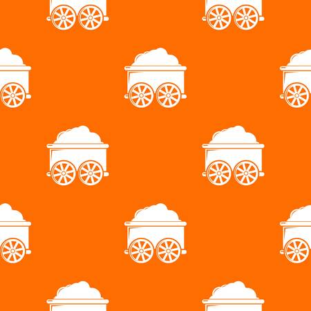 Train wagon pattern vector orangeのイラスト素材