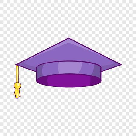 Graduation cap icon. Cartoon illustration of graduation cap vector icon for webのイラスト素材