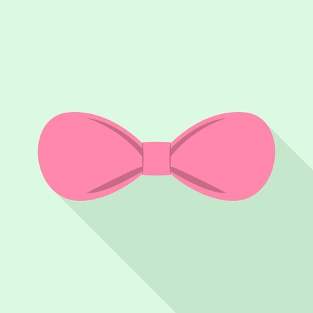 Light pink bow tie icon. Flat illustration of light pink bow tie vector icon for web designのイラスト素材